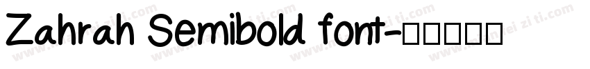 Zahrah Semibold font字体转换